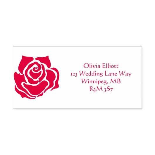 Rote Rose Tinte Permastempel (Design)