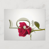 Rote Rose Tischnummer Card (Vorderseite)