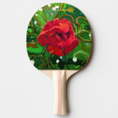 ROTE ROSE TISCHTENNIS SCHLÄGER (Rückseite)