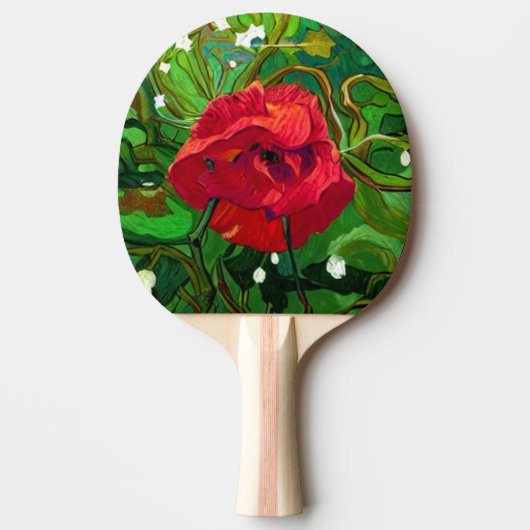 ROTE ROSE TISCHTENNIS SCHLÄGER (Vorderseite)