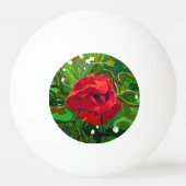 ROTE ROSE  TISCHTENNISBALL (Rückseite)