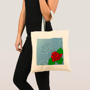 Rote Rose Tote Bag Tragetasche