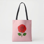 Rote Rose-Tragetasche Tasche (Vorderseite)