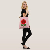 Rote Rose-Tragetasche Tasche (Am Model)