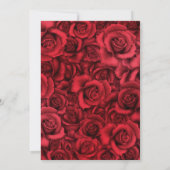 Rote Rose Trauerkartenverkündung Einladung (Rückseite)