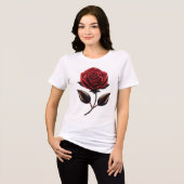 rote Rose Tri-Blend Shirt (Vorderseite voll)