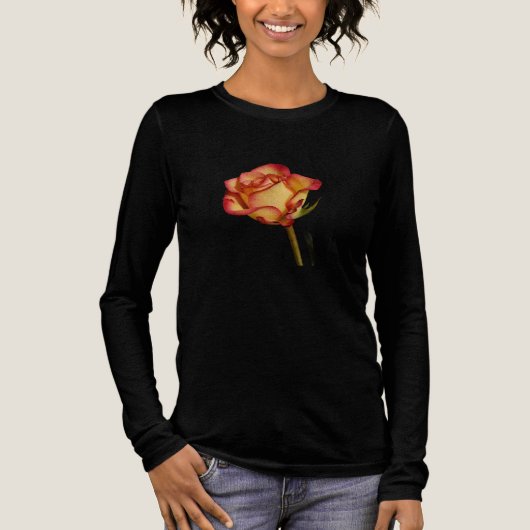 Rote Rose Tri-Blend Shirt (Vorderseite)
