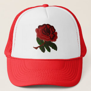 ROTE ROSE TRUCKERKAPPE