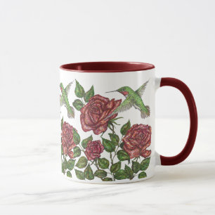 Rote Rose u. Kolibri Tasse
