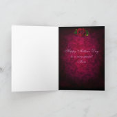 Rote Rose u. lila Karte der Rahmen-Damast-Mutter (Innenseite)