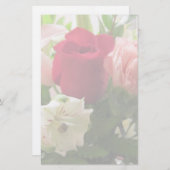 Rote Rose u. Lilien transparent Briefpapier (Vorne/Hinten)