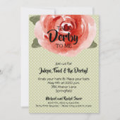 Rote Rose über Limone Derby-Party Einladungen (Vorderseite)
