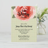 Rote Rose über Limones Derby-Party Einladung (Stehend Vorderseite)