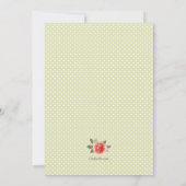 Rote Rose über Limones Derby-Party Einladung (Rückseite)