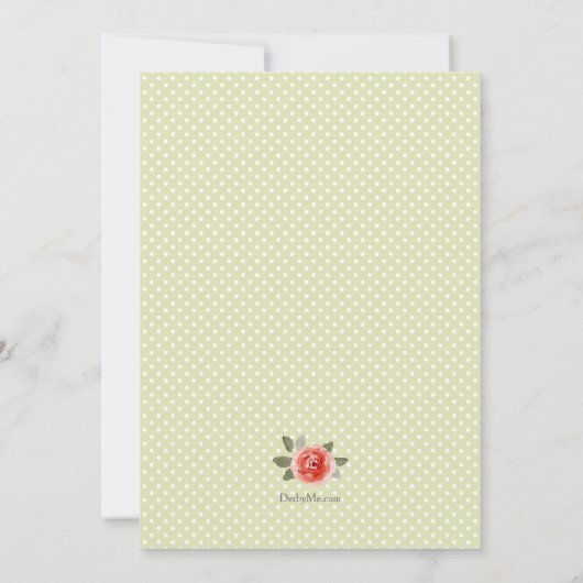 Rote Rose über Limones Derby-Party Einladung (Rückseite)