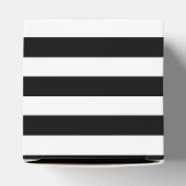 Rote Rose über Schwarz-weiße Stripe Wedding Party  Geschenkschachtel (Oben)