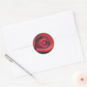 "ROTE ROSE" UMSCHLAG AUFKLEBER STICKER (Umschlag)