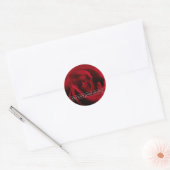 "ROTE ROSE" UMSCHLAG AUFKLEBER STICKER (Umschlag)