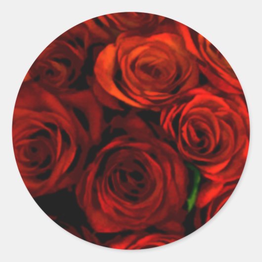 Rote Rose Umschlag Aufkleber Stickers (Vorderseite)