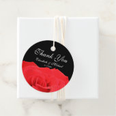 Rote Rose und Black Wedding Vielen Dank Geschenkanhänger (Beispiel)