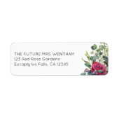 Rote Rose und Eukalyptus Simple Wedding Envelope (Vorne)