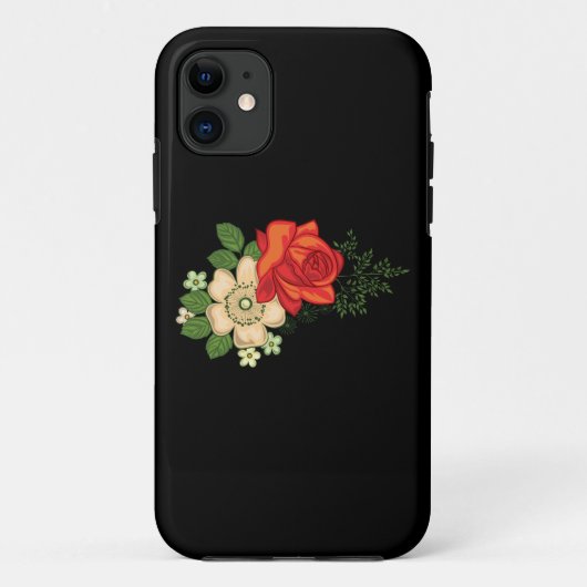 Rote Rose und Gänseblümchen Case-Mate iPhone Hülle (Rückseite)