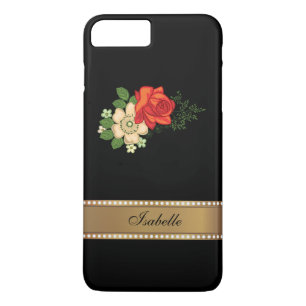 Rote Rose und Gänseblümchen Gold personalisierter  Case-Mate iPhone Hülle
