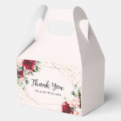 Rote Rose und Gold Geschenkschachtel (Rückseite)