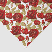 Rote Rose und Gold Seidenpapier (Ausschnitt)