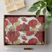 Rote Rose und Gold Seidenpapier (Geschenk)
