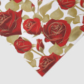 Rote Rose und Gold Seidenpapier (Detail)