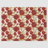 Rote Rose und Gold Seidenpapier (Vorderseite)