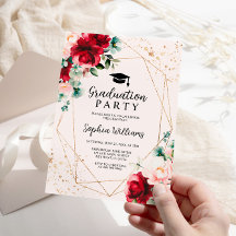 Rote Rose- und Goldgraduierungsparty