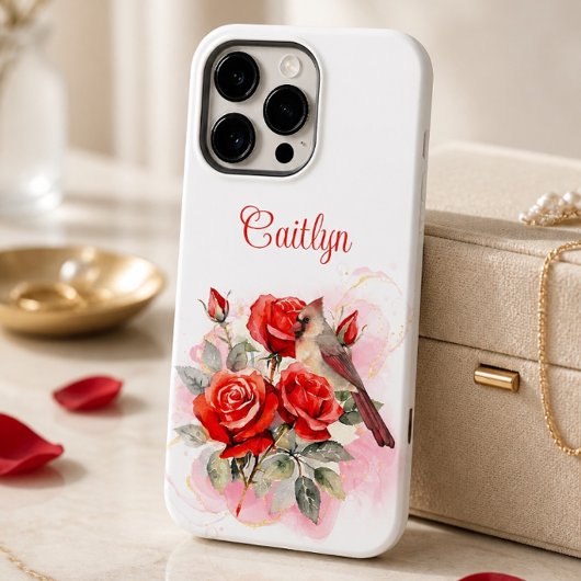 Rote Rose und Kardinal Case-Mate iPhone Hülle