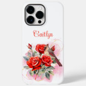 Rote Rose und Kardinal Case-Mate iPhone Hülle (Rückseite)
