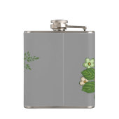 Rote Rose und Milchprodukte Flachmann (Rückseite)