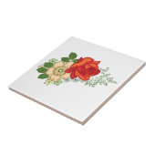 Rote Rose und Milchprodukte Fliese (Seite)