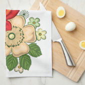 Rote Rose und Milchprodukte Handtuch (Viertel Falte)