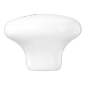 Rote Rose und Milchprodukte Keramikknauf (Seitenansicht)