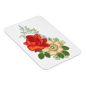 Rote Rose und Milchprodukte Magnet (Rechte Seite)