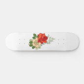 Rote Rose und Milchprodukte Skateboard (Horizontal)