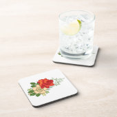 Rote Rose und Milchprodukte Untersetzer (Rechte Seite)