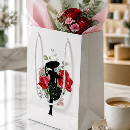 Rote Rose und Mode Kleine Geschenktüte