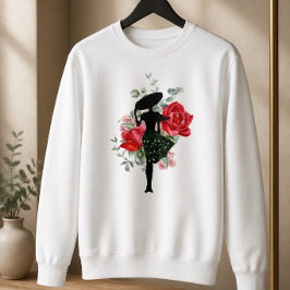 Rote Rose und Mode Sweatshirt