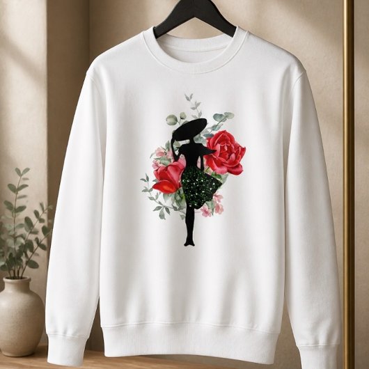 Rote Rose und Mode Sweatshirt