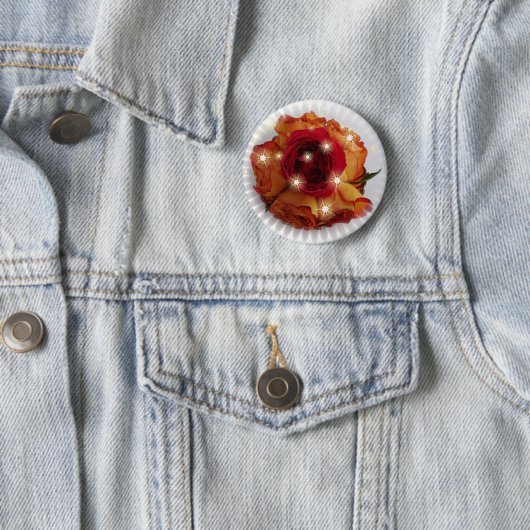 Rote Rose und Orangen und Gelb Button (Beispiel)