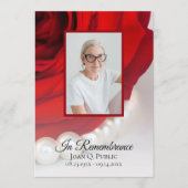 Rote Rose und Pearls Beerdigungsdienst Programm (Vorderseite)