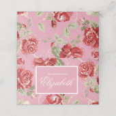 Rote Rose und Platzkarte (Außenseite Aufgefaltet)