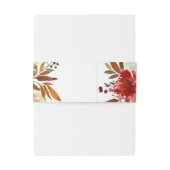 Rote Rose und Rosa Blumen 2 Einladungsbanderole (Rückseitenbeispiel)