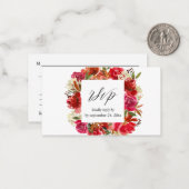 Rote Rose und Rosa Flora 2SM UAWG Mitteilungskarte (Vorderseite/Rückseite Beispiel)